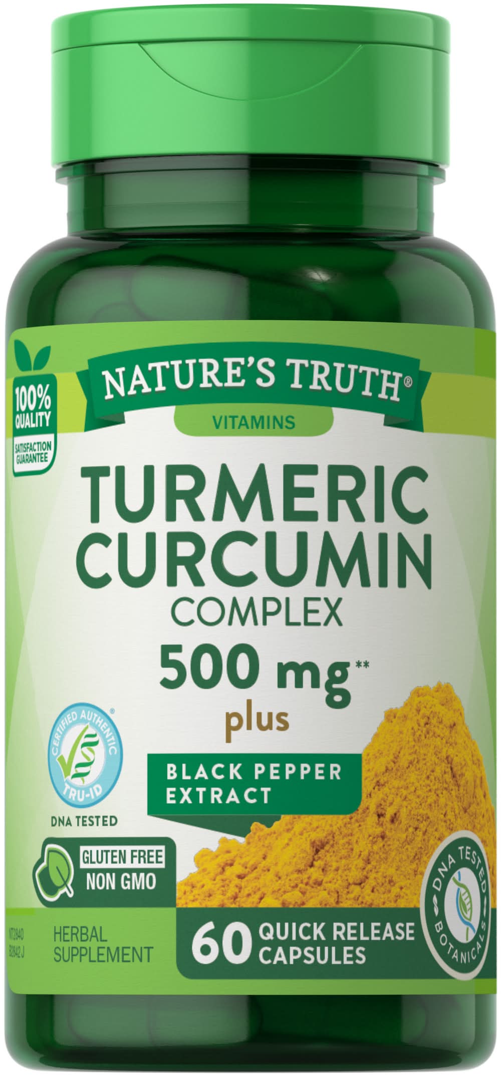 Nature's Truth Turmeric Curcumin Complex 500 mg Quick Release Capsules