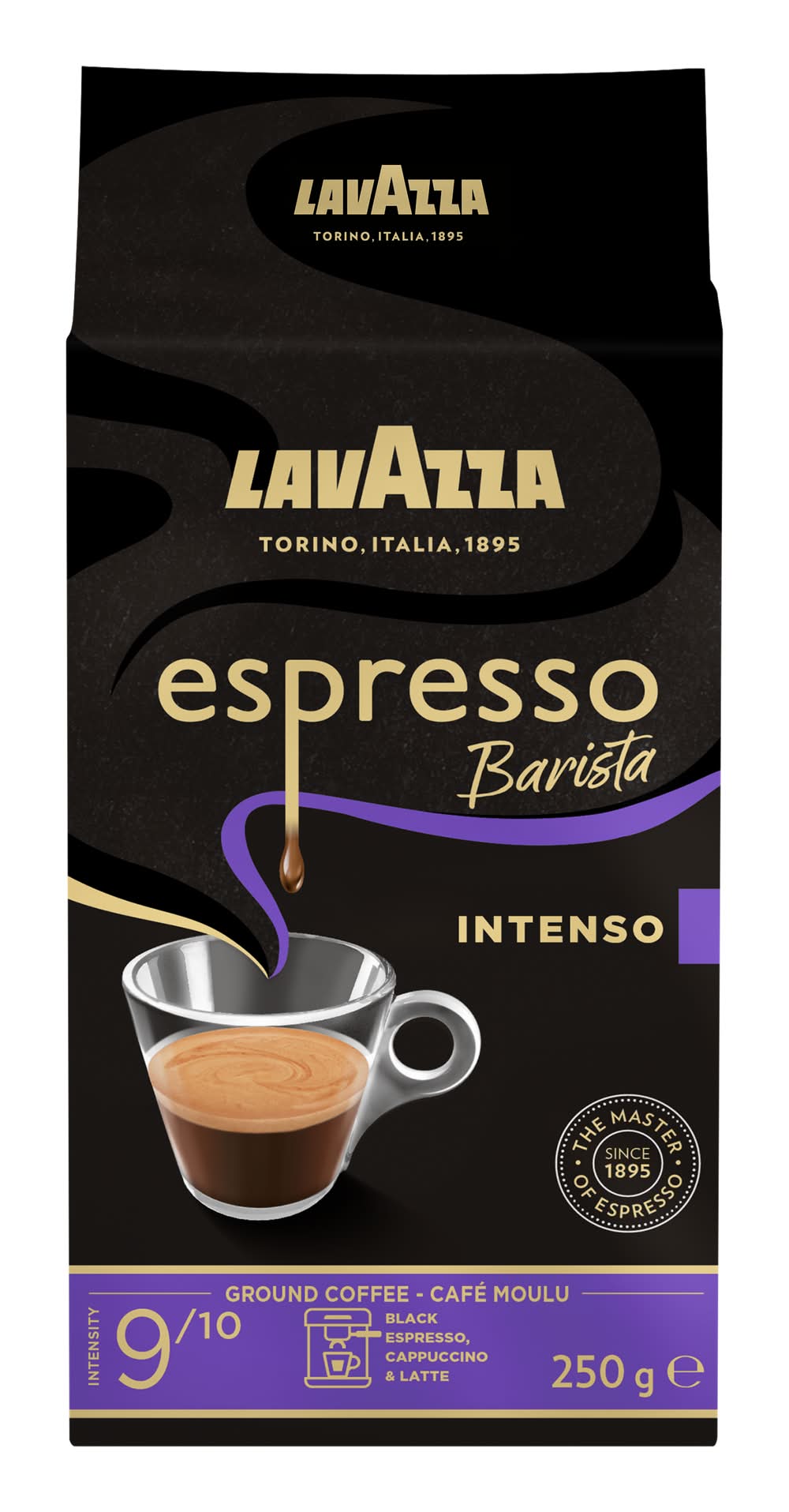 Lavazza - Café moulu espresso barista intenso 100% arabica (250g)