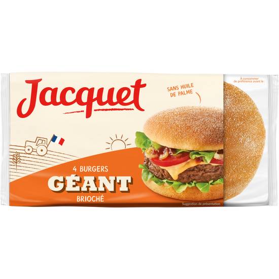 Geant Burger Brioche Jacquet x4