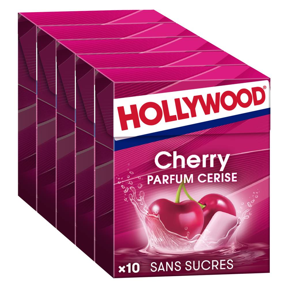 Hollywood - Chewing gum parfum cerise sans sucres (70g)