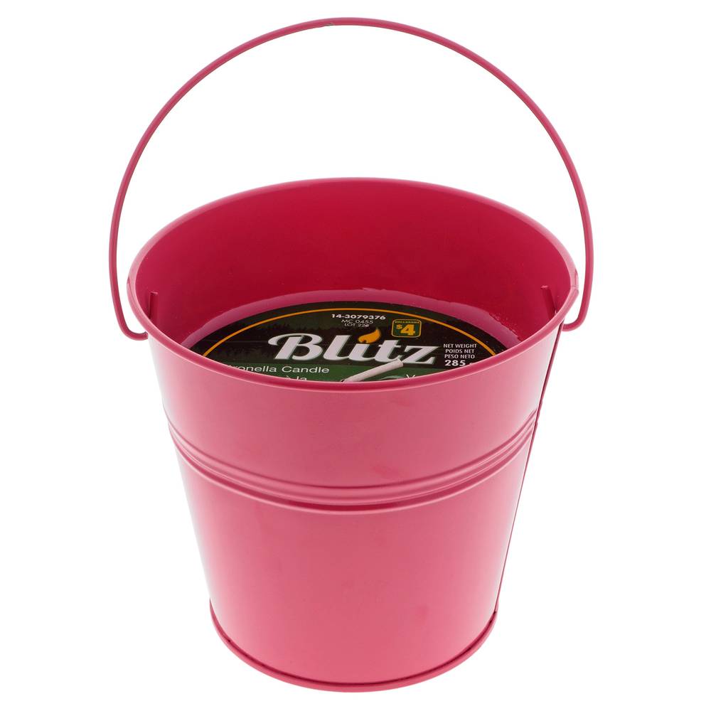 Citronella Candle In Tin Bucket W/Handle