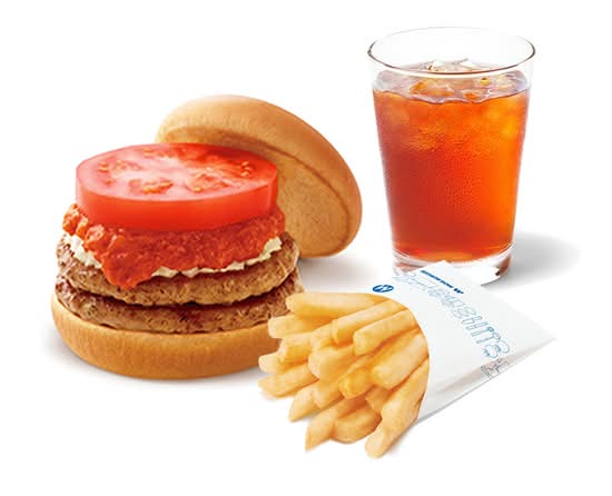 ダブルモスバーガードリンクセット