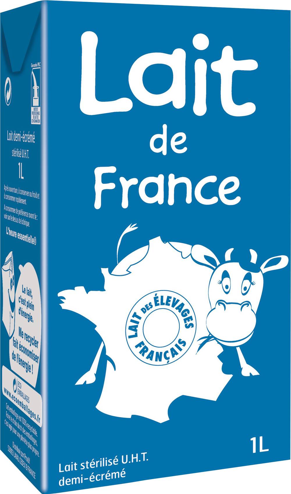 Lait de France - Demi écrémé stérilisé uht (1L)