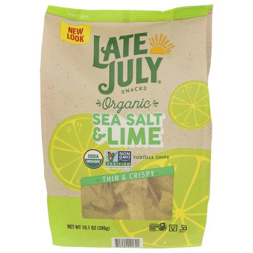 Late July Organic Sea Salt & Lime Thin & Crispy Tortilla Chips