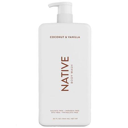 Native Body Wash Pump Coconut and Vanilla - 36.0 fl oz