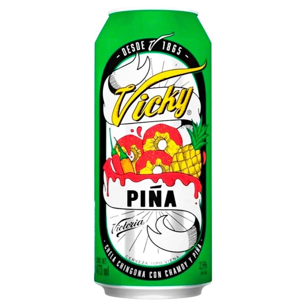 Vicky's · Cerveza, piña-chamoy (473 ml)