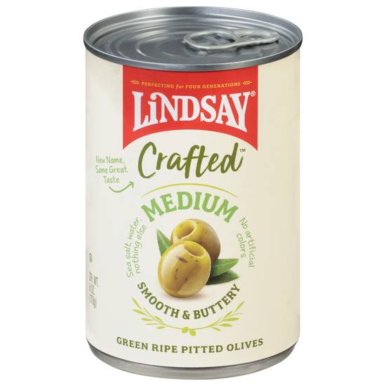 Lindsay Crafted Medium Green Ripe Pitted Olives