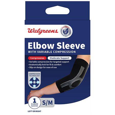 Walgreens Elbow Sleeve With Variable Compression S/M