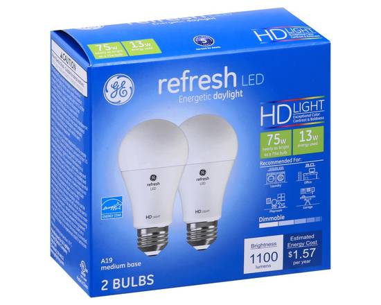 GE · 13W Refresh Energetic Daylight Led Light Bulbs (2 bulbs)