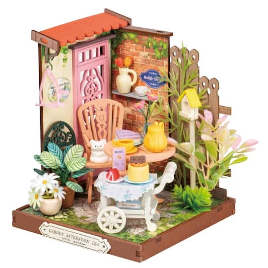 Robotime Rolife Fancy Tea Yard Diy Miniature House Kit