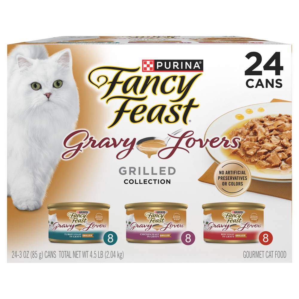 Purina Fancy Feast Gravy Lovers Poultry & Beef Cat Food (24 ct)