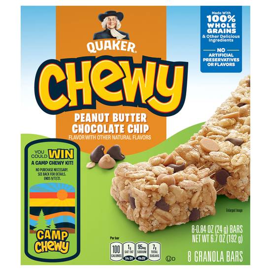 Quaker Chewy Peanut Butter Chocolate Chip Granola Bars (8 ct)