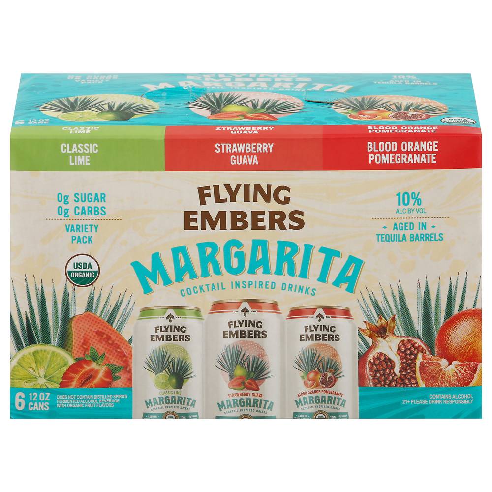 Flying Embers Margarita Cocktails Variety pack (6 ct, 12 oz)