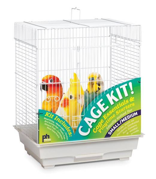 Prevue Pet 18 X 14 Inch Square Top White Keet Kit