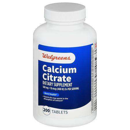 Walgreens Calcium Citrate 500 mg Tablets - 200.0 ea