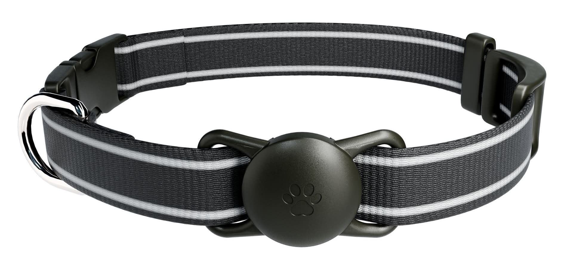 Airpet Locator and Tracking Tag with Dog Collar, Puppy Collar, Cat Collar (Color: Black)