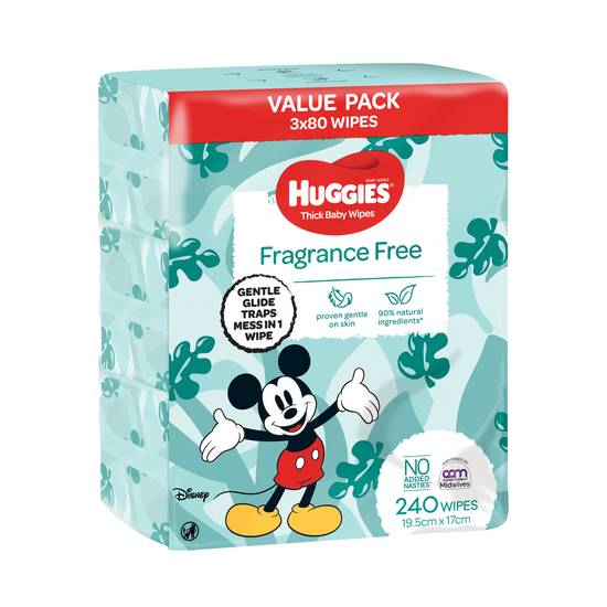 Huggies Thick Baby Wipes Fragrance Free