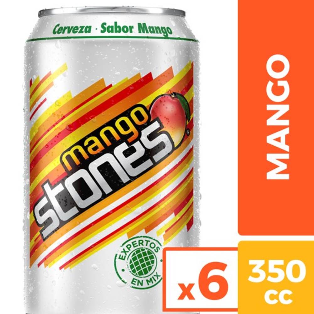 Lemon stones cerveza mango (6 pack, 350 ml)