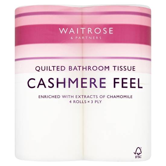 Waitrose & Partners Quilted Bathroom Tissue (4 pack)