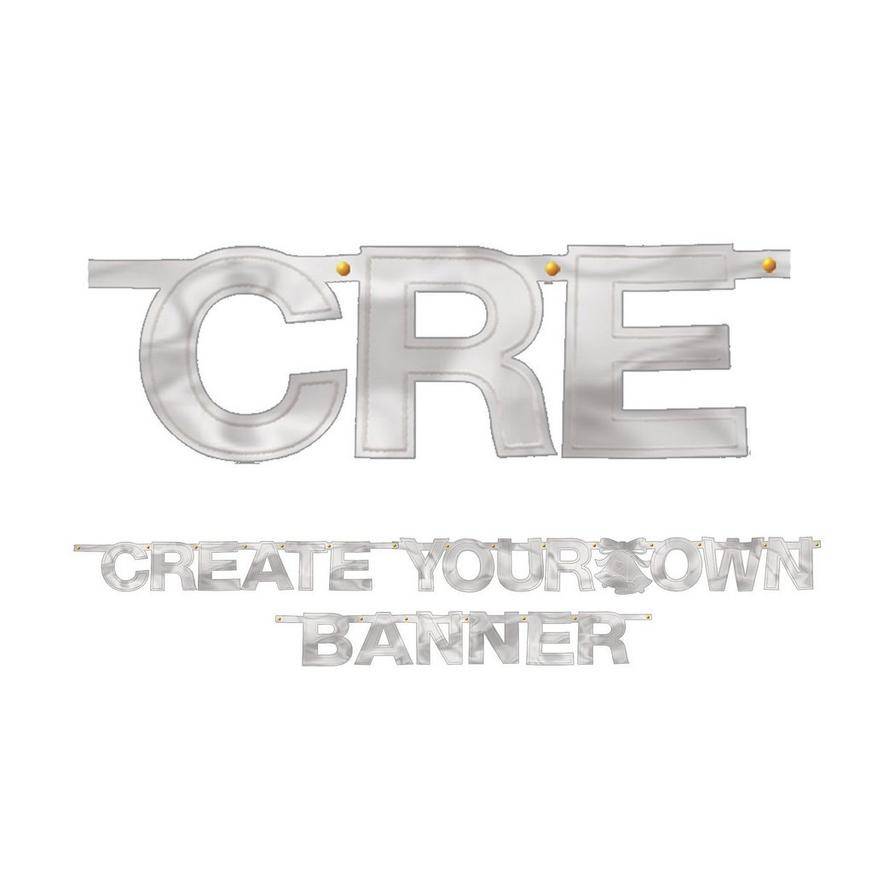 Party City Create Your Own Banner (unisex/silver)