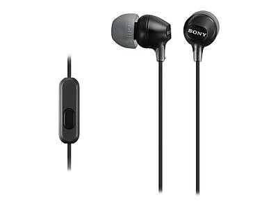 Sony EX Series Stereo Headphones, Black (MDR-EX15AP/B)