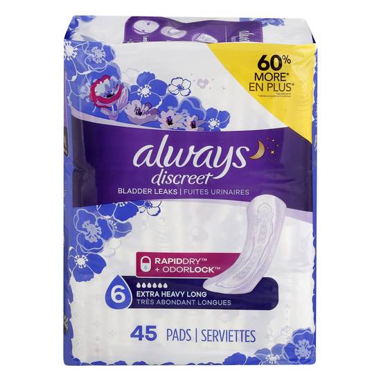 Always Discreet Adult Incontinence And Postpartum Underwear For Women Twin  Pck, Large, 28 Ea