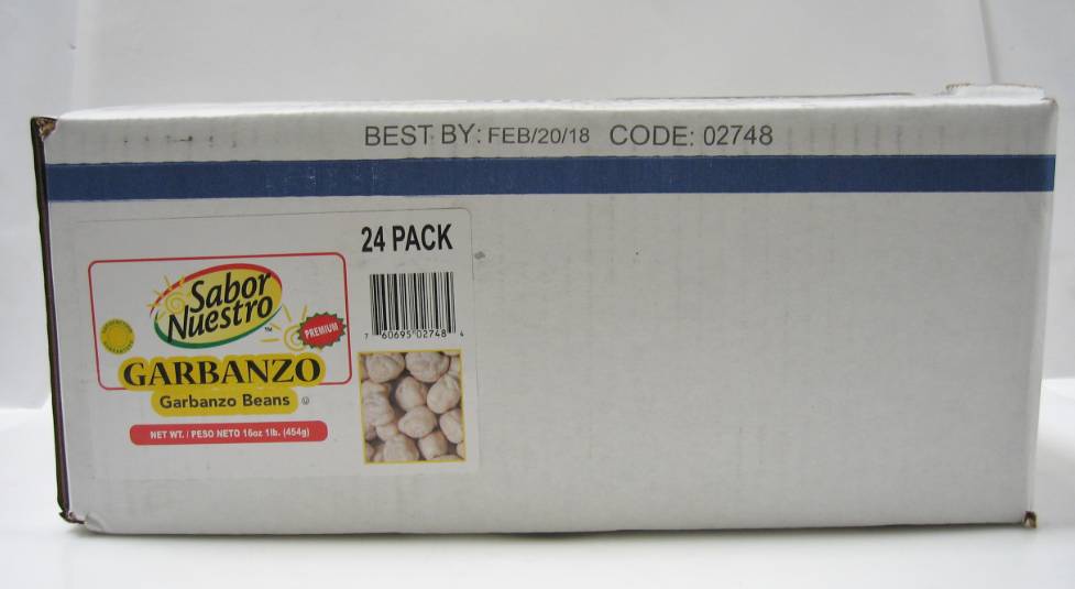 Sabor Nuestro - Garbanzo Beans - 24/1 lb (1X24|1 Unit per Case)