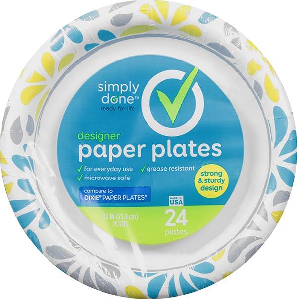 Simply Done Designer Paper Plates(24 Ct) (10 in)