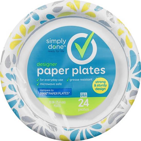 Simply Done Designer Paper Plates (24.4 cm)