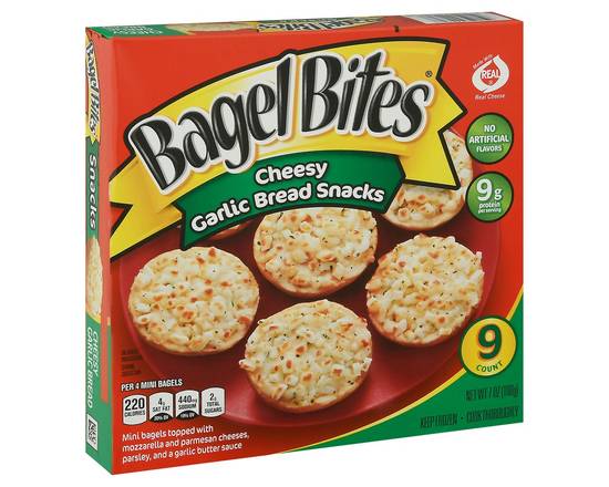 Bagel Bites · Cheesy Garlic Bread Snacks (9 mini bagels)