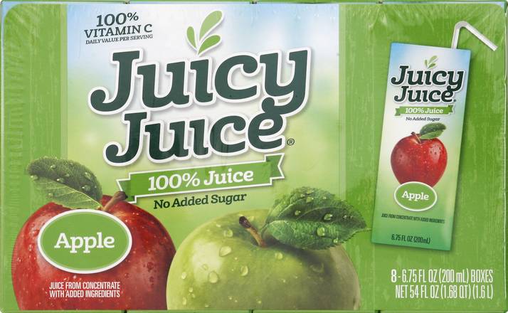 Juicy Juice 100% Vitamin C Juice (8 ct, 6.75 fl oz) (apple)