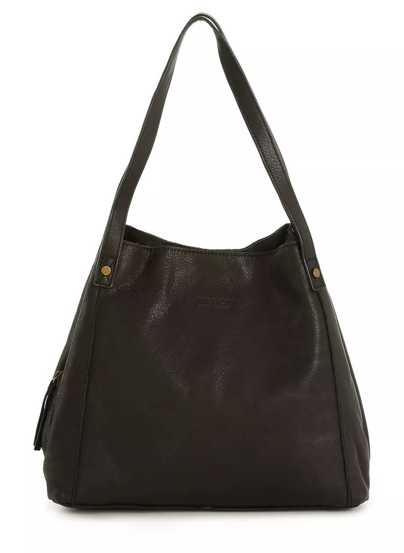 American Leather Co. Leather Shoulder Bag (Black One Size)