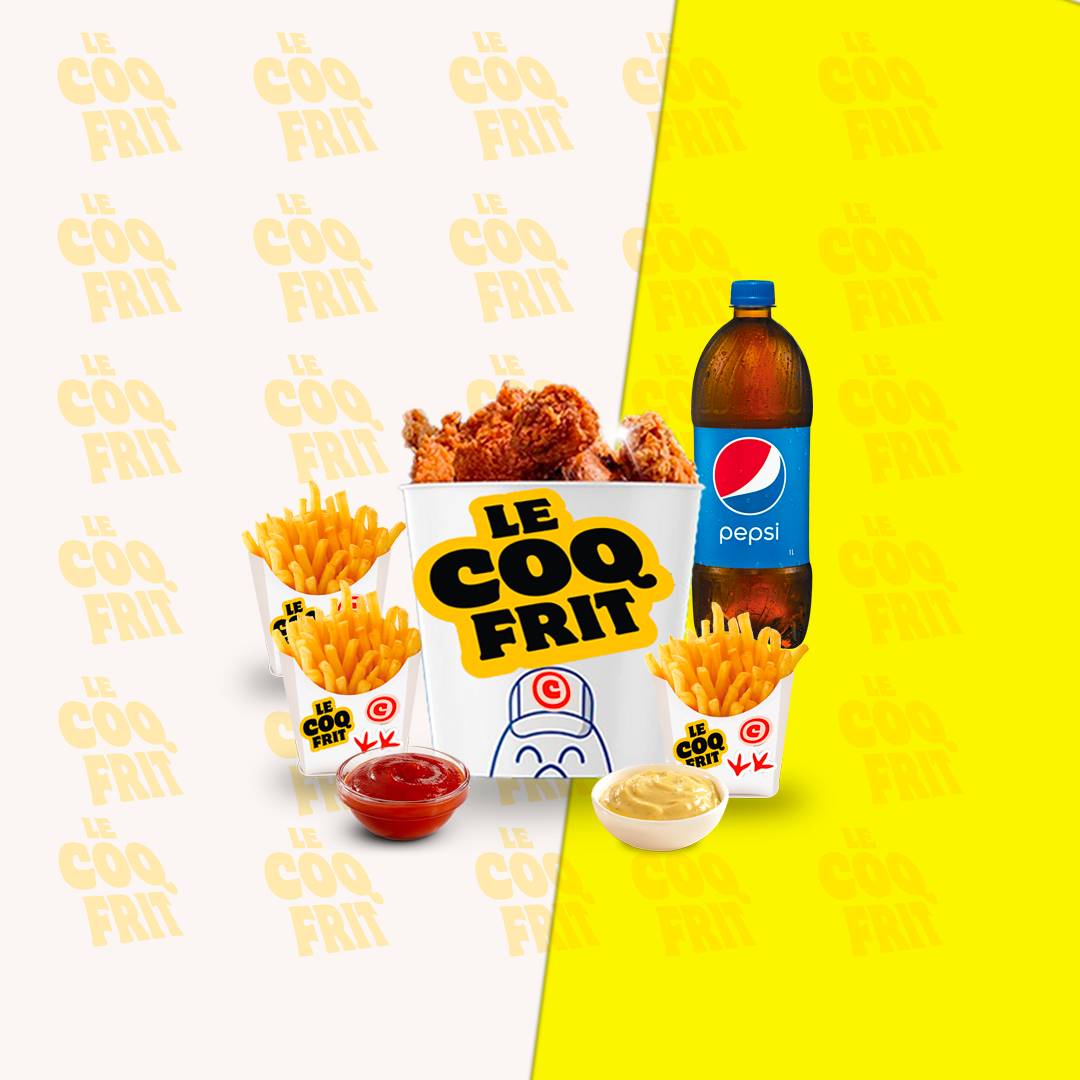 MENU MEGA BUCKET COQ FRIT