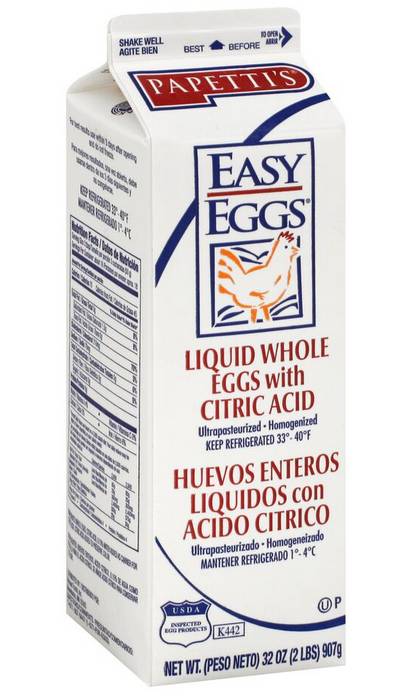 Papetti's - Liquid Whole Eggs with Citric Acid - 2 lbs