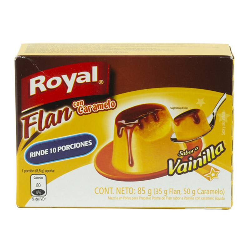 Royal flan de vainilla con caramelo (caja 85 g)