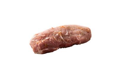 Meat Counter Pork Loin Sirloin Chops Boneless Seasoned - 1.50 LB