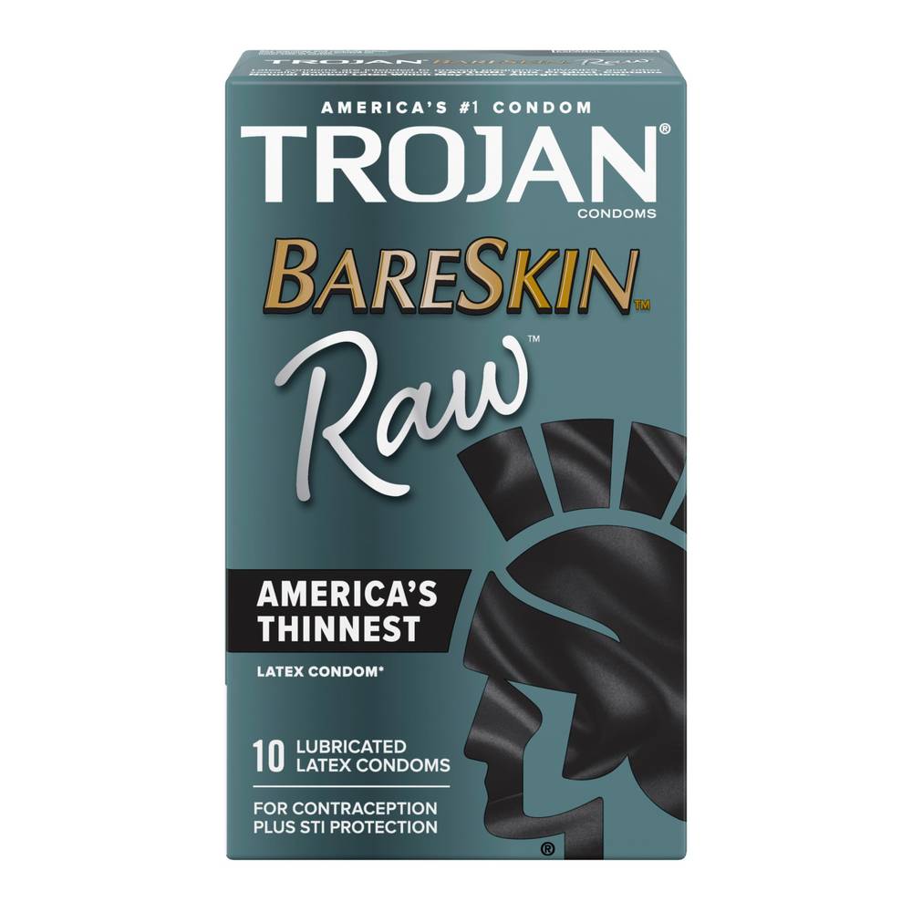 Trojan Bareskin Raw Lubricated Latex Condoms (10 ct)