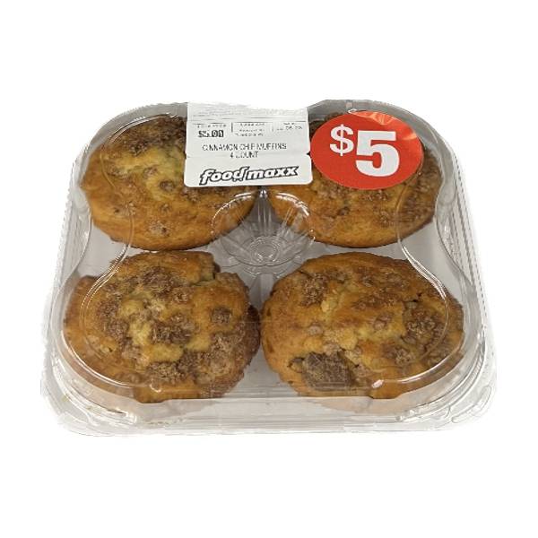 Cinnamon Chip Muffins, 4 Count