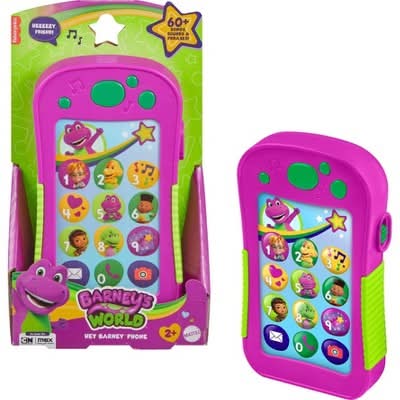 Barney Musical Phone Toy With Lights & Phrases 2+ Years