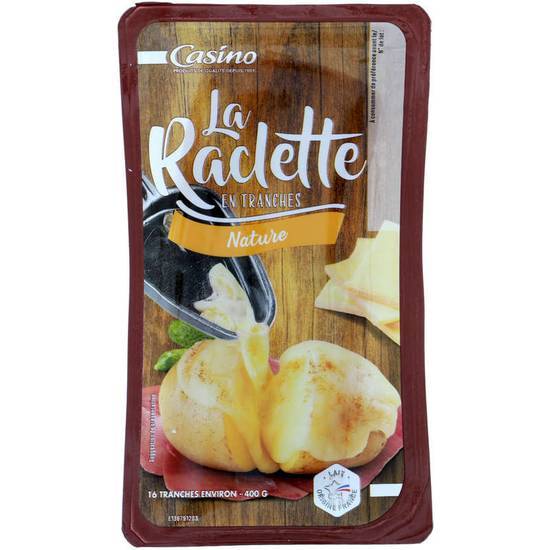 Casino raclette fromage en tranches 400g