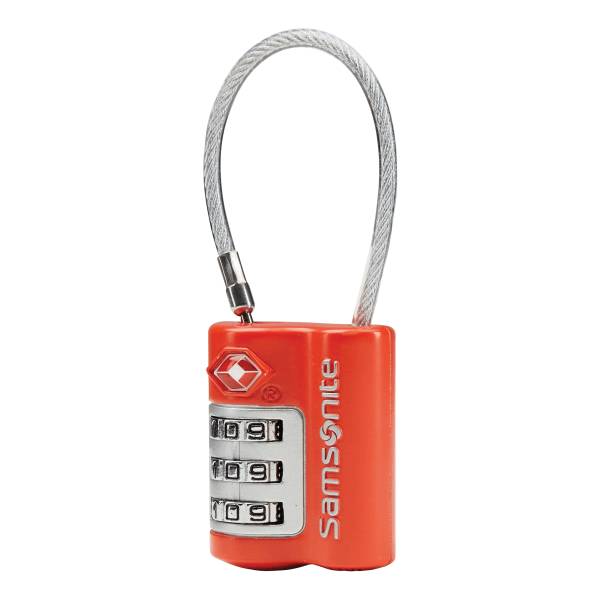 Samsonite 3-Dial Lock With Cable Red