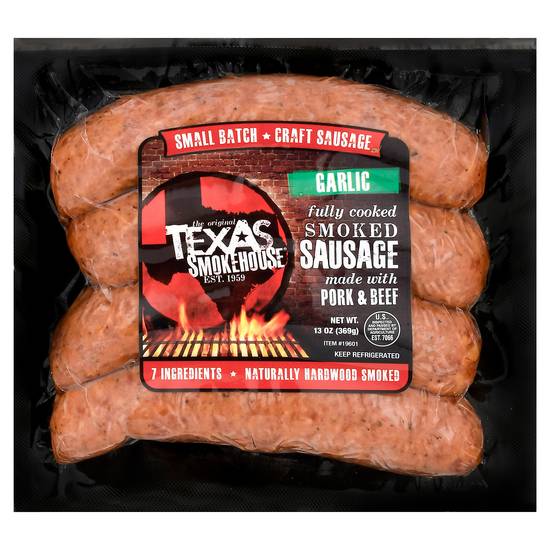 Texas Smokehouse Garlic Smoked Sausage (13 oz)