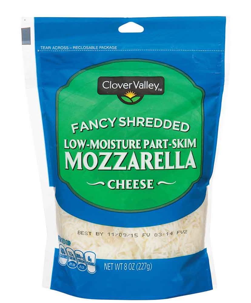 Clover Valley Fancy Shredded Mozzarella Cheese (8 oz)