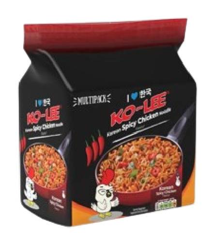 KO-LEE Spicy Chicken, Korean Noodles (4 pack)