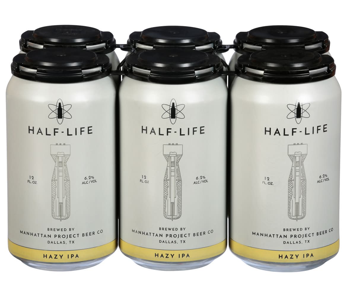Manhattan Project Beer Co. Half Life Hazy Ipa Beer (6 x 12 fl oz)