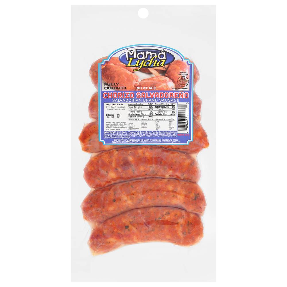 Mamá Lycha Salvadorian Brand Sausage (14 oz)