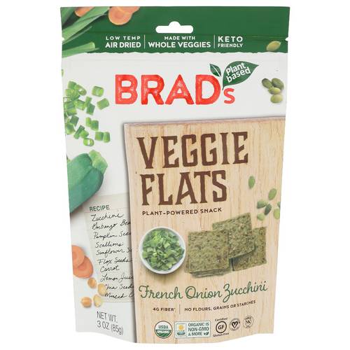 Brads Plant Based Organic French Onion Zucchini Veggie Flats