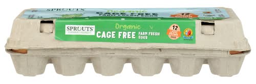 Sprouts Organic Cage Free Large Grade A Brown Eggs