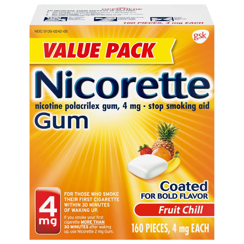 Nicorette Fruit Chill Nicotine Polacrilex Gum