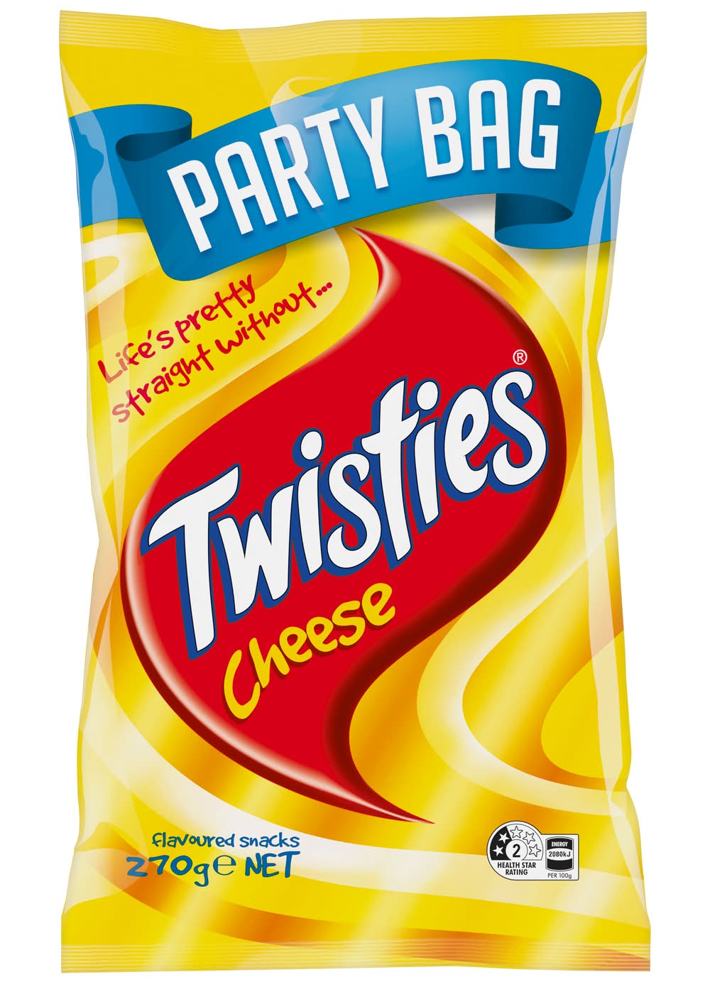 Twisties Party Bag Snacks, Cheese (270g)